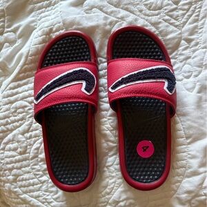 Red and Black Slide Sandals